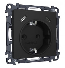 Розетка с заземлением и 2хUSB type C, без рамки Ambrella Volt ALFA MA810510