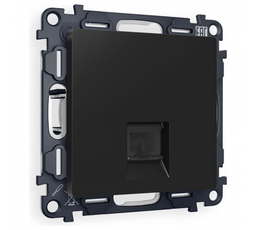 Розетка Ethernet RJ-45 и со шторками, без рамки Ambrella Volt ALFA MA812005