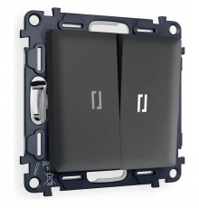 Выключатель проходной двухклавишный с подсветкой Ambrella Volt Quant MA904035