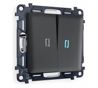 Выключатель проходной двухклавишный с подсветкой Ambrella Volt Quant MA904040