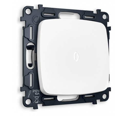 Выключатель одноклавишный с подсветкой без рамки Ambrella Volt Quant MO122015