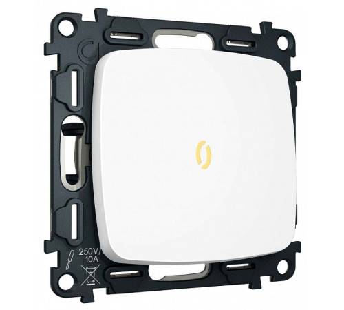 Выключатель самовозвратный одноклавишный с подсветкой, без рамки Ambrella Volt MO MO122050