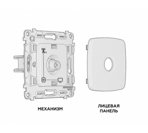 ТВ-розетка оконечная без рамки Ambrella Volt Quant MO313010