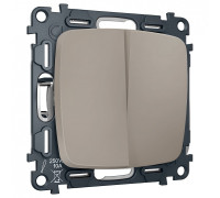 Выключатель перекрестный двухклавишный без рамки Ambrella Volt OMEGA MO363030