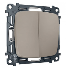 Выключатель перекрестный двухклавишный без рамки Ambrella Volt OMEGA MO363030