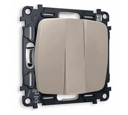 Выключатель трехклавишный без рамки Ambrella Volt Quant MO365010