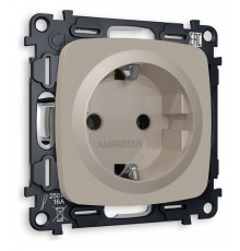 Розетка с заземлением, без рамки Ambrella Volt Quant MO366010