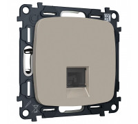 Розетка Ethernet RJ-45 и со шторками, без рамки Ambrella Volt OMEGA MO372005