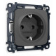 Розетка с заземлением, без рамки Ambrella Volt Quant MO906010