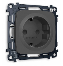 Розетка с заземлением и со шторкой, без рамки Ambrella Volt Quant MO907010
