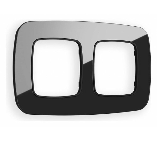 Рамка на 2 поста Ambrella Volt Radian Стекло натуральное OF350802