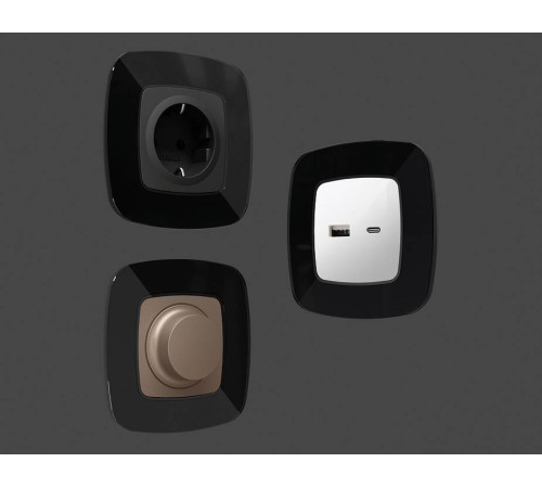 Рамка на 2 поста Ambrella Volt Radian Стекло натуральное OF350802