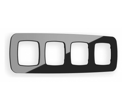 Рамка на 4 поста Ambrella Volt Radian Стекло натуральное OF350804