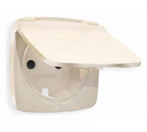 Накладка для розетки влагозащищенной с заземлением и со шторками с крышкой Ambrella Volt Quant OP3080