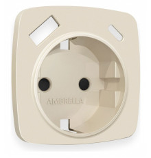 Накладка для розетки с заземлением и со шторками и 2хUSB type A и C Ambrella Volt Quant OP3300