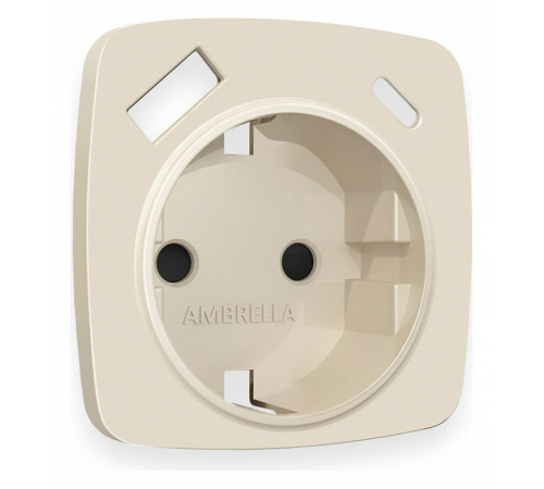 Накладка для розетки с заземлением и со шторками и 2хUSB type A и C Ambrella Volt Quant OP3300