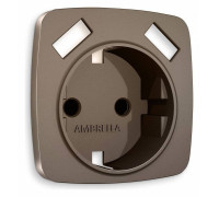Накладка для розетки с заземлением и со шторками и 2хUSB type A Ambrella Volt Quant OP6390