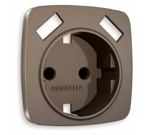 Накладка для розетки с заземлением и со шторками и 2хUSB type A Ambrella Volt Quant OP6390