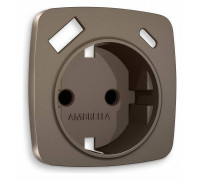 Накладка для розетки с заземлением и со шторками и 2хUSB type A и C Ambrella Volt Quant OP6400