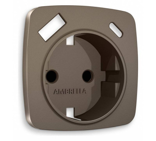 Накладка для розетки с заземлением и со шторками и 2хUSB type A и C Ambrella Volt Quant OP6400