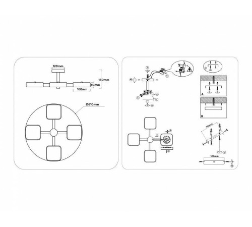 Люстра на штанге Ambrella Light FL FL4880