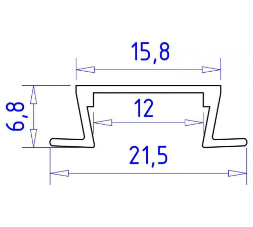 Профиль встраиваемый Ambrella Light GP GP1001WH