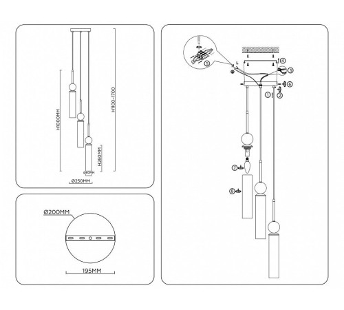 Подвесной светильник Ambrella light LH LH53257