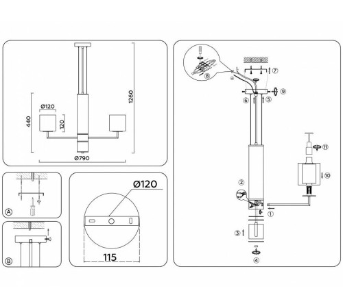 Подвесная люстра Ambrella Light LH LH56013