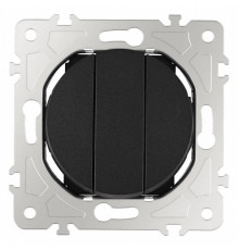 Выключатель трехклавишный без рамки Arte Milano 202 202.30-3.black