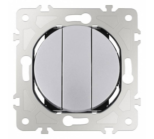 Выключатель трехклавишный без рамки Arte Milano 202 202.30-3.silver