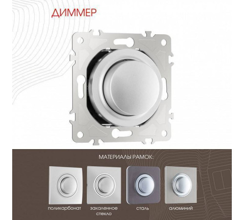Диммер без рамки Arte Milano 202 202.48-1.silver
