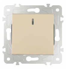 Выключатель проходной одноклавишный с подсветкой без рамки Arte Milano 203 203.33-1.shampan