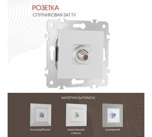 ТВ-розетка без рамки Arte Milano am-203 203.42-1.silver