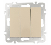 Выключатель трехклавишный без рамки Arte Milano 206 206.30-3.shampan
