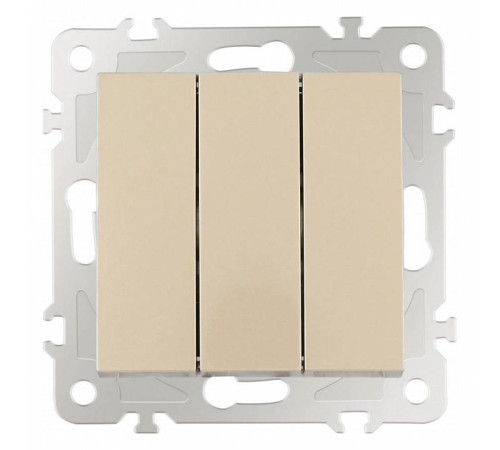 Выключатель трехклавишный без рамки Arte Milano 206 206.30-3.shampan