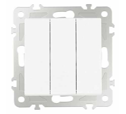 Выключатель трехклавишный без рамки Arte Milano 206 206.30-3.white