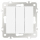 Выключатель трехклавишный без рамки Arte Milano 206 206.30-3.white