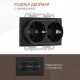 Розетка двойная с заземлением, без рамки Arte Milano am-206 206.40-2.black