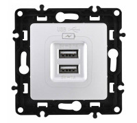 Розетка USB, без рамки Arte Milano am-217 217.46-1.silver