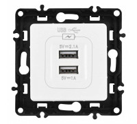 Розетка USB, без рамки Arte Milano am-217 217.46-1.white