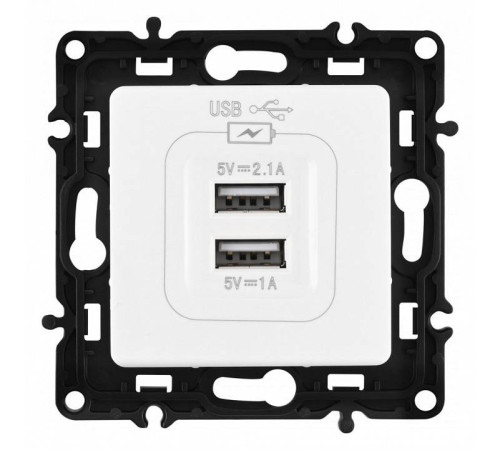 Розетка USB, без рамки Arte Milano am-217 217.46-1.white