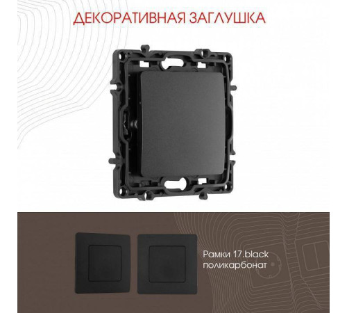 Заглушка для поста, без рамки Arte Milano am-217 217.50-1.black