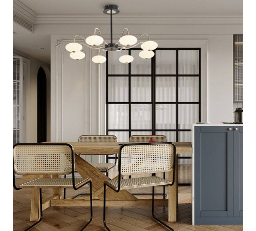 Люстра на штанге Arte Milano Neapolis-73908 273908/8 BK/GD