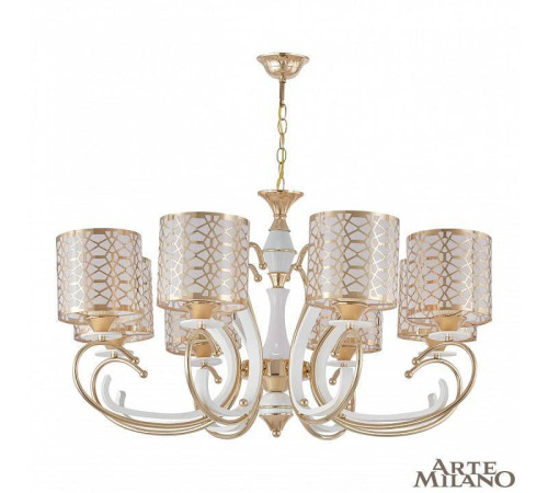 Подвесная люстра Arte Milano Florentia-1237 301237/8 Wh/Gd