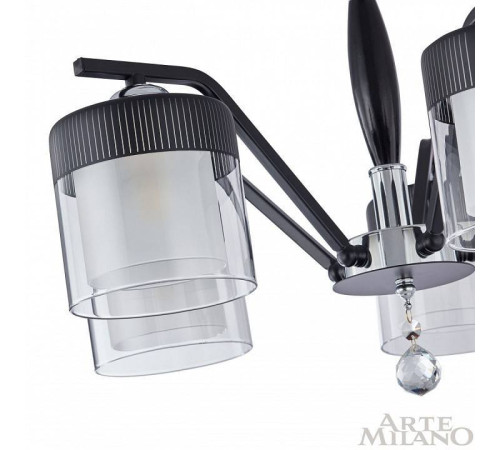 Люстра на штанге Arte Milano Napoli-2646 332646/5 CR+BK