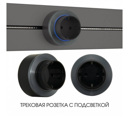 Розетка с заземлением на треке Arte Milano Am-track-sockets-39 397952TS/ES Grey