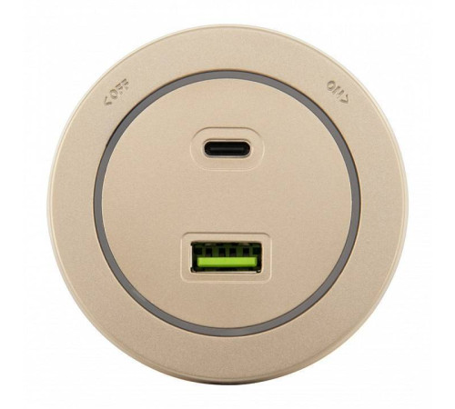 Розетка USB и type C на треке Arte Milano Am-track-sockets-39 399731TS/USB-Type-C Gold