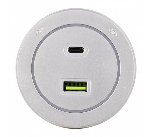 Розетка USB и type C на треке Arte Milano Am-track-sockets-39 399731TS/USB-Type-C Silver