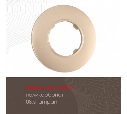 Рамка на 1 пост Arte Milano am-502.08 502.08-1.shampan