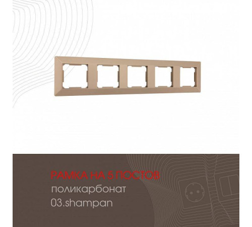Рамка на 5 постов Arte Milano am-503.03 503.03-5.shampan